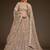 beige net embroidered Wedding lehenga choli