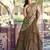 brown silk blend plain Navratri lehenga choli