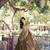 brown silk blend plain Navratri lehenga choli