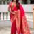 ranipink soft paithani style silk blend with zari weaving meenakari saree with blouse