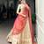 cream jacquard plain Onam lehenga choli