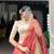 cream jacquard plain Onam lehenga choli