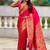 ranipink soft paithani style silk blend with zari weaving meenakari saree with blouse