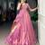 pink art silk plain Onam lehenga choli