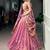 pink art silk plain Onam lehenga choli