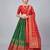 green silk blend woven traditional lehenga-choli
