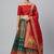 green silk blend woven traditional lehenga-choli