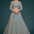 pastel green net embroidered Wedding lehenga choli
