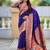 royal blue soft paithani style silk blend with zari weaving meenakari saree with blouse