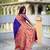 royal blue soft paithani style silk blend with zari weaving meenakari saree with blouse