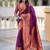 wine soft paithani style silk blend with zari weaving meenakari saree with blouse