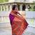 wine soft paithani style silk blend with zari weaving meenakari saree with blouse