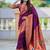 wine soft paithani style silk blend with zari weaving meenakari saree with blouse
