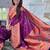 wine soft paithani style silk blend with zari weaving meenakari saree with blouse