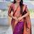 wine soft paithani style silk blend with zari weaving meenakari saree with blouse