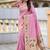 pink soft paithani style silk blend with zari weaving meenakari saree with blouse