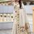 cream soft paithani style silk blend with zari weaving meenakari saree with blouse