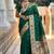 green soft paithani style silk blend with zari weaving meenakari saree with blouse