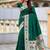 green soft paithani style silk blend with zari weaving meenakari saree with blouse