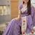 lavender soft paithani style silk blend with zari weaving meenakari saree with blouse
