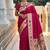 ranipink soft paithani style silk blend with zari weaving meenakari saree with blouse