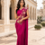 Designer Pink Fendy Silk Embroidered Ready To Wear Saree with Stitched Blouse Stitched.