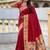 red soft paithani style silk blend with zari weaving meenakari saree with blouse