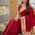 red soft paithani style silk blend with zari weaving meenakari saree with blouse