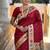 red soft paithani style silk blend with zari weaving meenakari saree with blouse