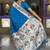 skyblue soft paithani style silk blend with zari weaving meenakari saree with blouse