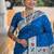 skyblue soft paithani style silk blend with zari weaving meenakari saree with blouse