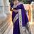 purple soft paithani style silk blend with zari weaving meenakari saree with blouse