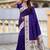 purple soft paithani style silk blend with zari weaving meenakari saree with blouse