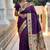 wine soft paithani style silk blend with zari weaving meenakari saree with blouse