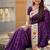 wine soft paithani style silk blend with zari weaving meenakari saree with blouse