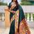 green soft paithani style silk blend with zari weaving meenakari saree with blouse