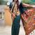 green soft paithani style silk blend with zari weaving meenakari saree with blouse