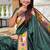 green soft paithani style silk blend with zari weaving meenakari saree with blouse
