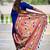 royalblue soft paithani style silk blend with zari weaving meenakari saree with blouse