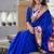 royalblue soft paithani style silk blend with zari weaving meenakari saree with blouse