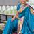 firozi soft paithani style silk blend with zari weaving meenakari saree with blouse