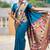 firozi soft paithani style silk blend with zari weaving meenakari saree with blouse