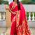 gajari soft paithani style silk blend with zari weaving meenakari saree with blouse