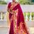 magenta soft paithani style silk blend with zari weaving meenakari saree with blouse
