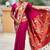 magenta soft paithani style silk blend with zari weaving meenakari saree with blouse