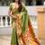 mehendi soft paithani style silk blend with zari weaving meenakari saree with blouse
