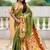 mehendi soft paithani style silk blend with zari weaving meenakari saree with blouse
