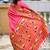 peach soft paithani style silk blend with zari weaving meenakari saree with blouse