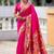 rani pink soft paithani style silk blend with zari weaving meenakari saree with blouse