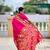 rani pink soft paithani style silk blend with zari weaving meenakari saree with blouse